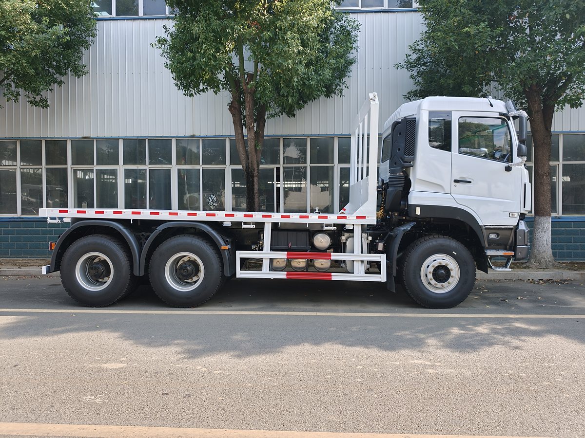 CHENGLI 24.7t Flatbed Transport Truck with Ramps — Full side view (deck and tandem rear axles)